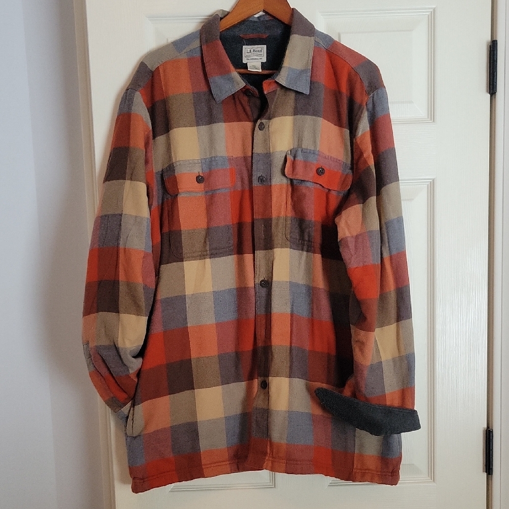 L.L. Bean Men's Plaid Shirt Jacket